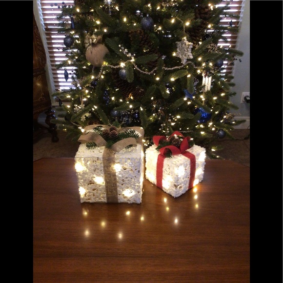 Other - - 🎄 Set of 2 Lighted Gift Boxes Christmas Decorations